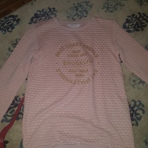 Pink textured sweater